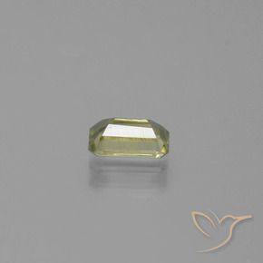 0.76 карата, натуральный Очень светло-желтый Диаспора, меняющая цвет, Октагон / Изумрудная Огранка, VS-SI