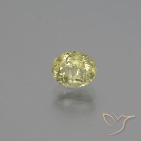 1.26 карата, натуральный Светло-желтый Диаспора, меняющая цвет, Овал, SI