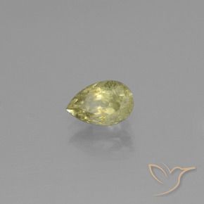 0.96 карата, натуральный Средний желтый Диаспора, меняющая цвет, Форма груши, SI