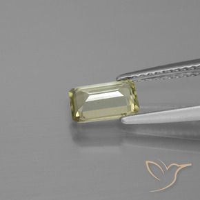 0.84 карата, натуральный Желто-зеленый Диаспора, меняющая цвет, Октагон / Изумрудная Огранка, Чистота VS