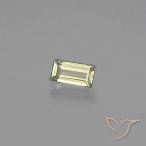 1.27 карата, натуральный Очень светло-желтый Диаспора, меняющая цвет, Огранка Багет, Чистота VVS