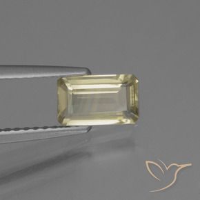 0.80 карата, натуральный Очень бледно-желтый Диаспора, меняющая цвет, Октагон / Изумрудная Огранка, Чистота VS