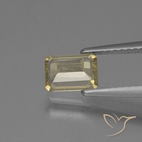 0.78 карата, натуральный Средний желтый Диаспора, меняющая цвет, Октагон / Изумрудная Огранка, Чистота VS