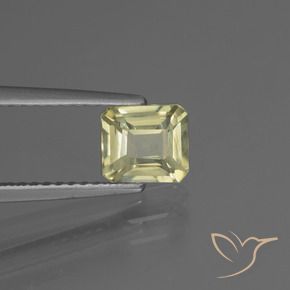 0.99 карата, натуральный Очень светло-желтый Диаспора, меняющая цвет, Октагон / Изумрудная Огранка, Чистота VS
