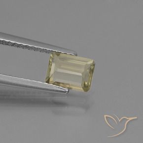 0.88 карата, натуральный Очень светло-желтый Диаспора, меняющая цвет, Октагон / Изумрудная Огранка, VVS-VS