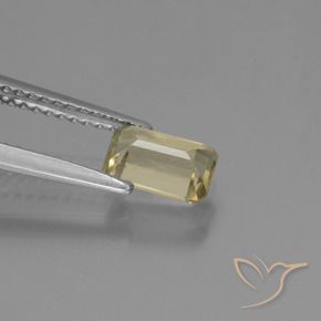 0.97 карата, натуральный Светло-желтый Диаспора, меняющая цвет, Октагон / Изумрудная Огранка, Чистота VS