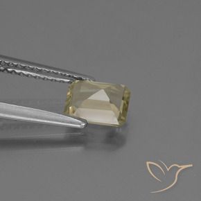0.93 карата, натуральный Светло-золотисто-желтый Диаспора, меняющая цвет, Октагон / Изумрудная Огранка, Чистота VS