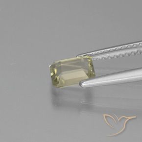 0.79 карата, натуральный Очень светло-желтый Диаспора, меняющая цвет, Октагон / Изумрудная Огранка, VVS-VS