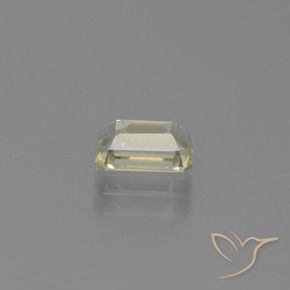 0.98 карата, натуральный Очень бледно-желтый Диаспора, меняющая цвет, Октагон / Изумрудная Огранка, VVS-VS