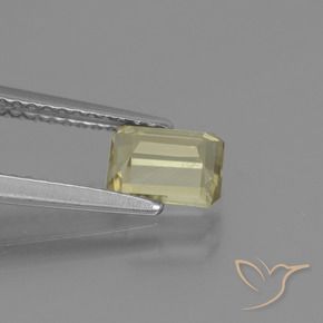 0.93 карата, натуральный Светло-желтый Диаспора, меняющая цвет, Октагон / Изумрудная Огранка, Чистота VS