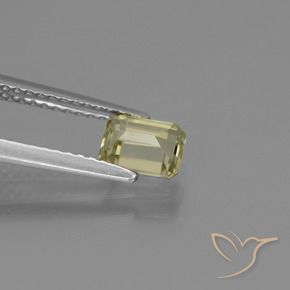 0.78 карата, натуральный Светло-желтый Диаспора, меняющая цвет, Октагон / Изумрудная Огранка, Чистота VS