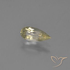 0.61 карата, натуральный Светло-золотисто-желтый Диаспора, меняющая цвет, Форма груши, VVS-VS