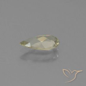 0.69 карата, натуральный Палевый Диаспора, меняющая цвет, Форма груши, Чистота VVS