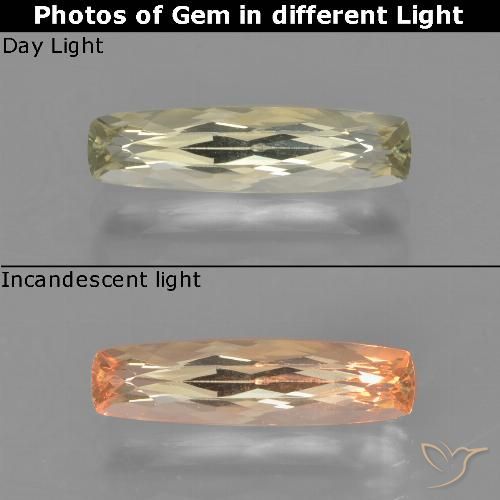 1.35ct Натуральный Палевый Диаспора, меняющая цвет, Подушка, VVS-VS