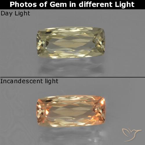 1.30ct Натуральный Мягкий желтый Диаспора, меняющая цвет, Подушка, Чистота VVS