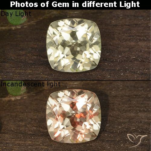 0.74ct Натуральный Палевый Диаспора, меняющая цвет, Подушка, VVS-VS