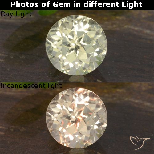 0.70ct Натуральный Палевый Диаспора, меняющая цвет, Круглый, VVS-VS