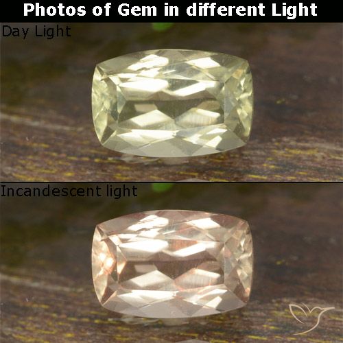 0.75ct Натуральный Палевый Диаспора, меняющая цвет, Подушка, VVS-VS