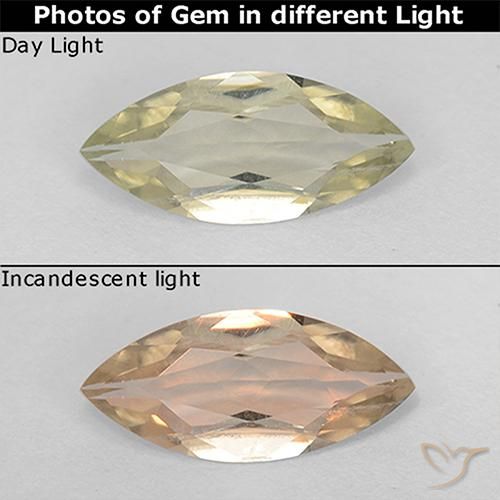0.79ct Натуральный Палевый Диаспора, меняющая цвет, Маркиза, Чистота VS