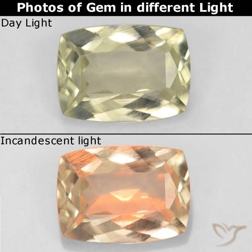 0.86ct Натуральный Палевый Диаспора, меняющая цвет, Подушка, Чистота VS