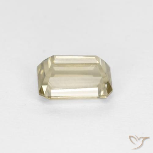 0.95 карата, натуральный Очень бледно-желтый Диаспора, меняющая цвет, Октагон / Изумрудная Огранка, VVS-VS