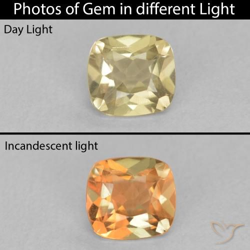 0.60ct Натуральный Палевый Диаспора, меняющая цвет, Подушка, Чистота VS