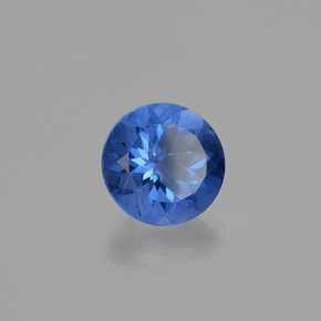 10.61 карата, натуральный Фиолетово-синий Флюорит, меняющий цвет, Огранка Круг, VVS-VS