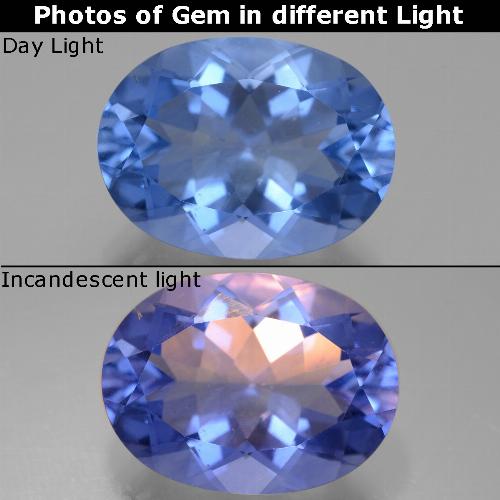 21.46 карата, натуральный Темно-синий Флюорит, меняющий цвет, Огранка Овал, Чистота VS