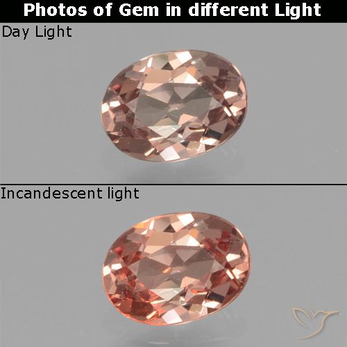 0.41 карата, натуральный Гикори Браун Меняющий цвет гранат, Огранка Овал, Чистота VS