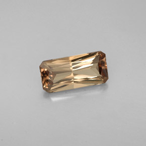 1.44 карата, натуральный Золотисто-коричневый с переходом в оранжевый Меняющий цвет гранат, Изумрудная огранка, Чистота VS