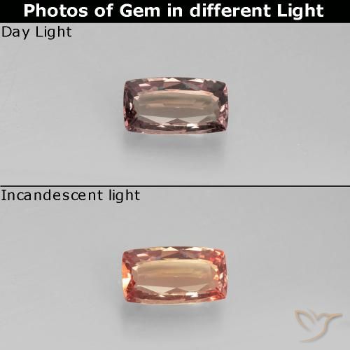 0.83ct Натуральный Гикори Браун Меняющий цвет гранат, Подушка, VVS-VS