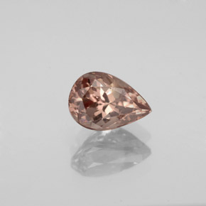 1.10 карата, натуральный Золотисто-коричневый с переходом в оранжевый Меняющий цвет гранат, Форма груши, Чистота VS
