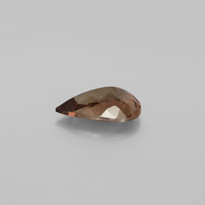 2.01 карата, натуральный Золотисто-коричневый с переходом в оранжевый Меняющий цвет гранат, Форма груши, Чистота VS