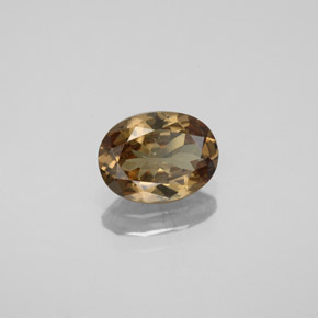 1.55 карата, натуральный Золотисто-коричневый с переходом в оранжевый Меняющий цвет гранат, Огранка Овал, Чистота VS