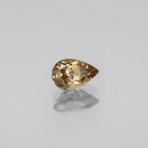 0.64 карата, натуральный Золотисто-коричневый с переходом в оранжевый Меняющий цвет гранат, Форма груши, Чистота VS
