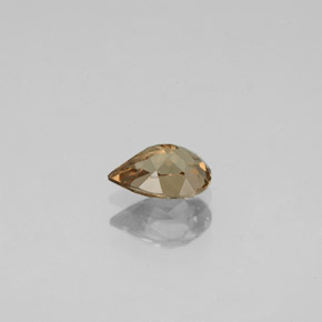 0.64 карата, натуральный Золотисто-коричневый с переходом в оранжевый Меняющий цвет гранат, Форма груши, Чистота VS
