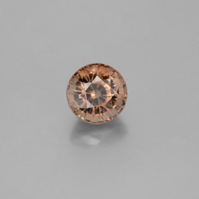 1.30 карата, натуральный Золотисто-коричневый с переходом в оранжевый Меняющий цвет гранат, Огранка Круг, Чистота VVS