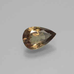 1.56 карата, натуральный Золотисто-коричневый с переходом в оранжевый Меняющий цвет гранат, Форма груши, VS-SI