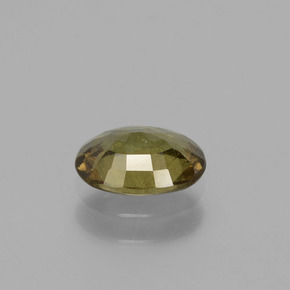0.96 карата, натуральный Зеленовато-коричневый с переходом в красно-розовый Меняющий цвет гранат, Огранка Овал, VS-SI