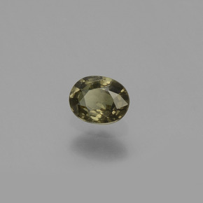 0.44 карата, натуральный Зеленовато-коричневый с переходом в красно-розовый Меняющий цвет гранат, Огранка Овал, Чистота VS