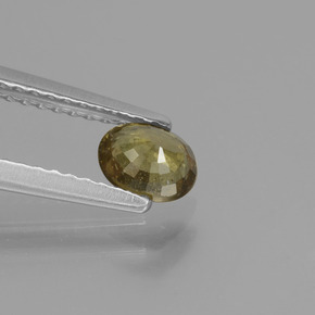 0.55 карата, натуральный Средне-темно-коричневый Меняющий цвет гранат, Огранка Овал, Чистота VS