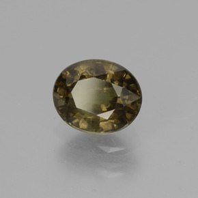 1.86 карата, натуральный Зеленовато-коричневый с переходом в красно-розовый Меняющий цвет гранат, Огранка Овал, VS-SI