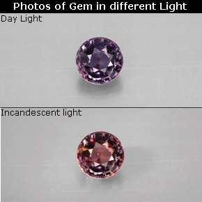 0.69 карата, натуральный Многоцветный Сапфир, меняющий цвет, Огранка Круг, VVS-VS