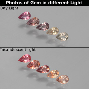  карата, натуральный Многоцветный Сапфир, меняющий цвет, Форма груши, Чистота VS