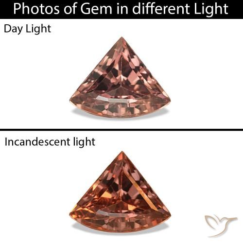 0.26ct Средний светло-коричневый Сапфир, меняющий цвет, причудливая, Чистота VVS