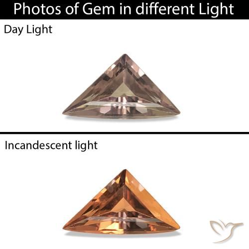 0.21ct Средний светло-коричневый Сапфир, меняющий цвет, причудливая, Чистота VVS