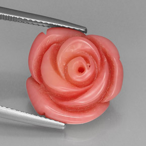 12.20 карата, натуральный Оранжево-Розовый Коралловый, Необычная форма, Непрозрачный