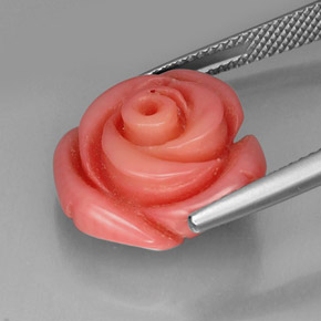 12.20 карата, натуральный Оранжево-Розовый Коралловый, Необычная форма, Непрозрачный