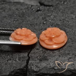 4.26 карата, натуральный Средний розовый Коралловый, Огранка Цветок, Непрозрачный