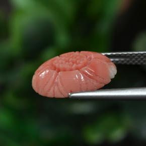 3.00 карата, натуральный Красновато-розовый тон Коралловый, Огранка Цветок, Непрозрачный